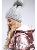 Light gray winter hat C10 - Online store - Boutique